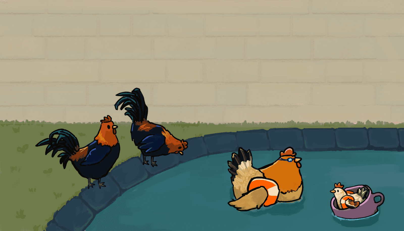 Swimming Chickens